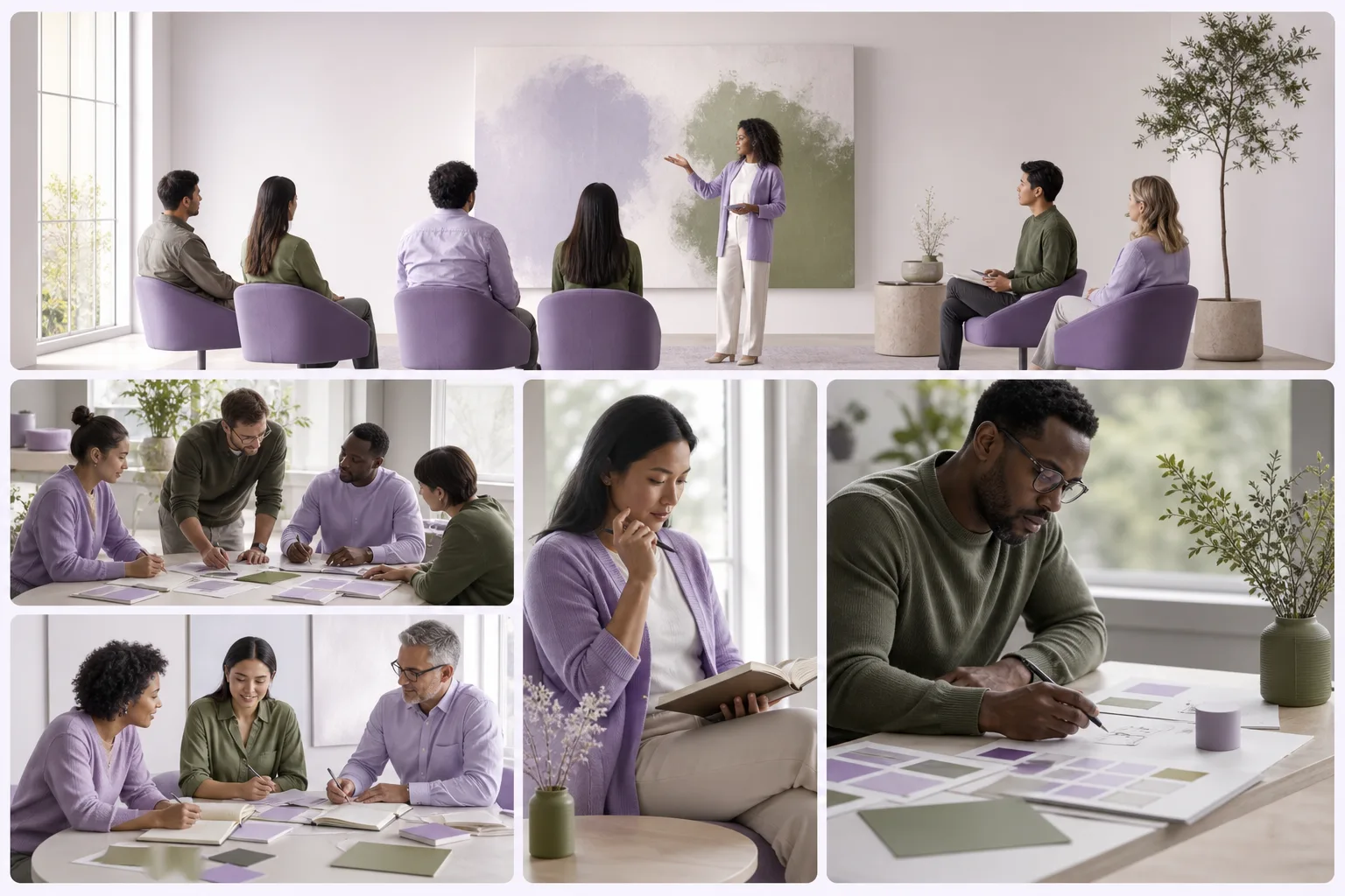 Professional reviewing a structured learning plan at a standing desk